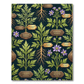 Botanical Herbal Encyclopedia Dark Teal Rug