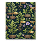 Botanical Herbal Encyclopedia Dark Teal Rug