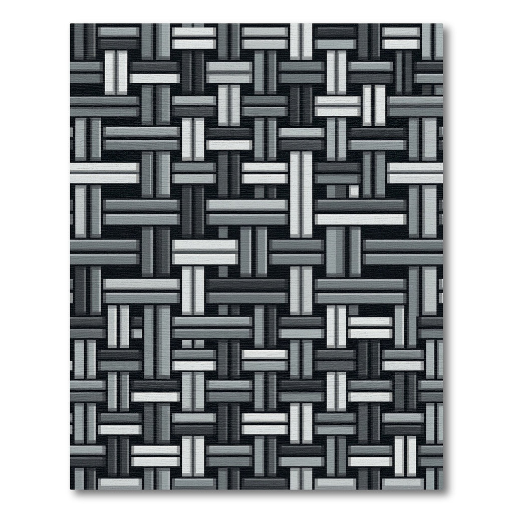 Monochromatic Woven Geometric Texture Rug