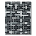 Monochromatic Woven Geometric Texture Rug