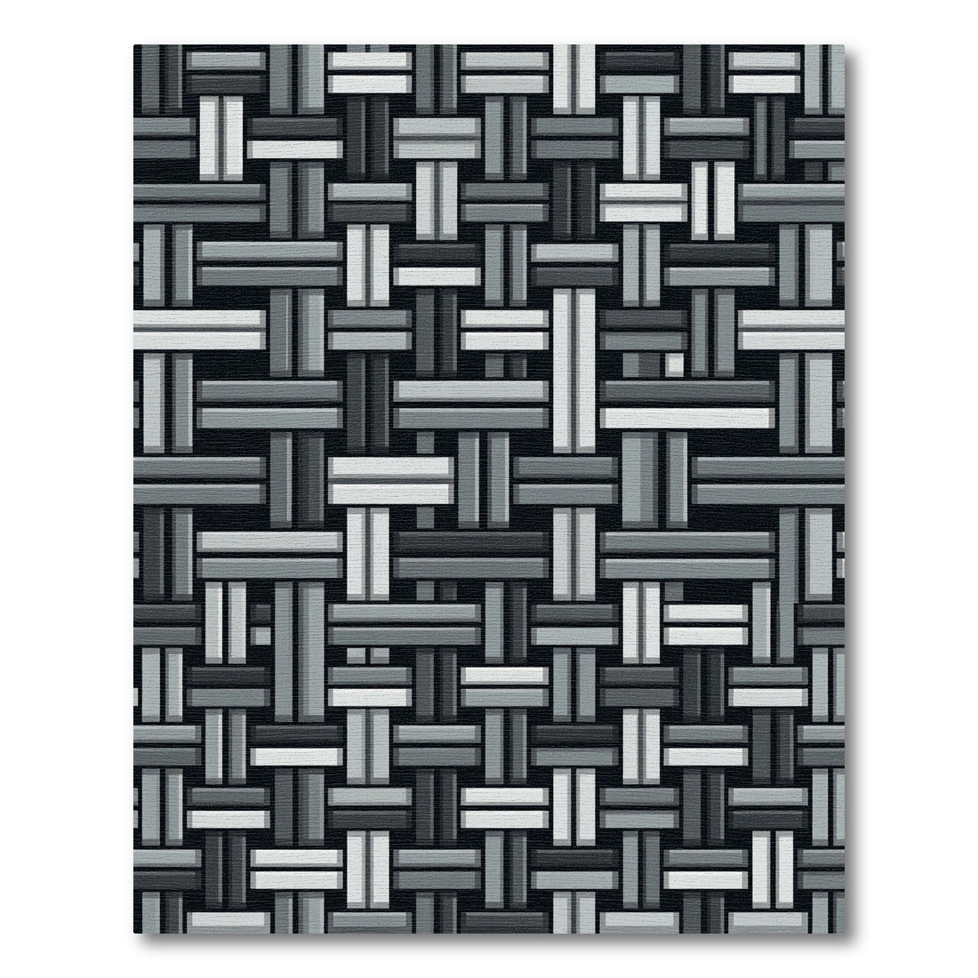 Monochromatic Woven Geometric Texture Rug
