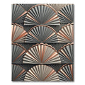 Art Deco Fan Metallic Accents Rug