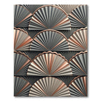 Art Deco Fan Metallic Accents Rug