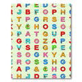 Colorful Alphabet Letters Repeating Pattern Rug
