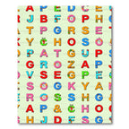 Colorful Alphabet Letters Repeating Pattern Rug
