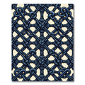 Deep Blue Nautical Knot Lattice Rug