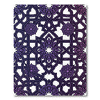 Deep Violet Ornate Geometric Floral Rug