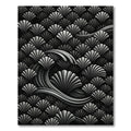 Art Deco Shell Wave Monochromatic Rug