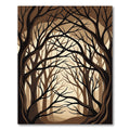 Dark Brown Gnarled Forest Canopy Rug