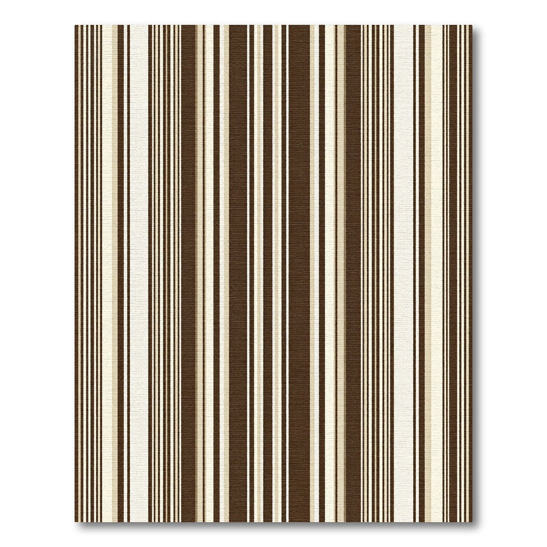 Rich Chocolate Cream Striped Classic Rug