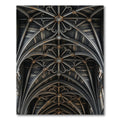 Gothic Charcoal Architectural Vaulted Medallion Rug