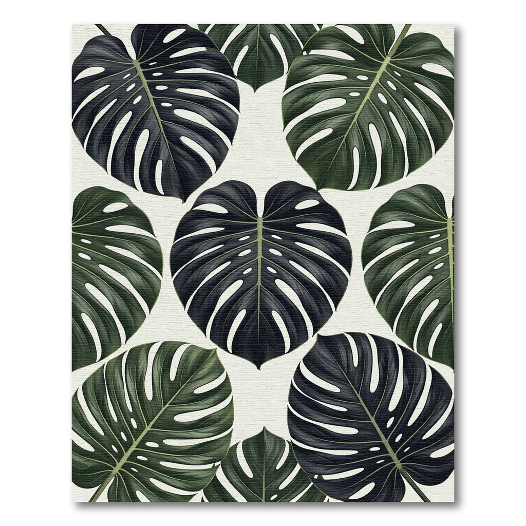 Monstera Tropical Foliage Leaves Rug