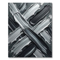 Monochromatic Textured Stroke Overlay Rug
