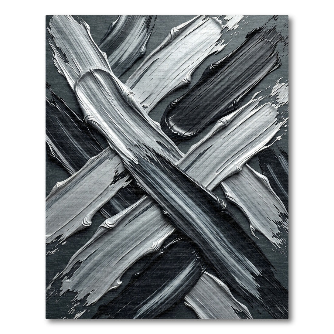 Monochromatic Textured Stroke Overlay Rug