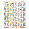 Watercolor Rainbow And Letter Mix Textile Rug