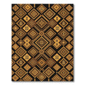 Ancient Gold Diamond Ethnic Pattern Rug
