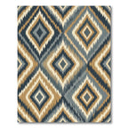 Tribal Diamond Geometric Zigzag Rug