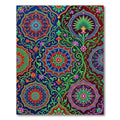 Vibrant Floral Medallion Indigo And Emerald Rug