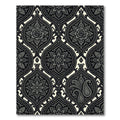 Ornate Grey Paisley Floral Medallion Rug