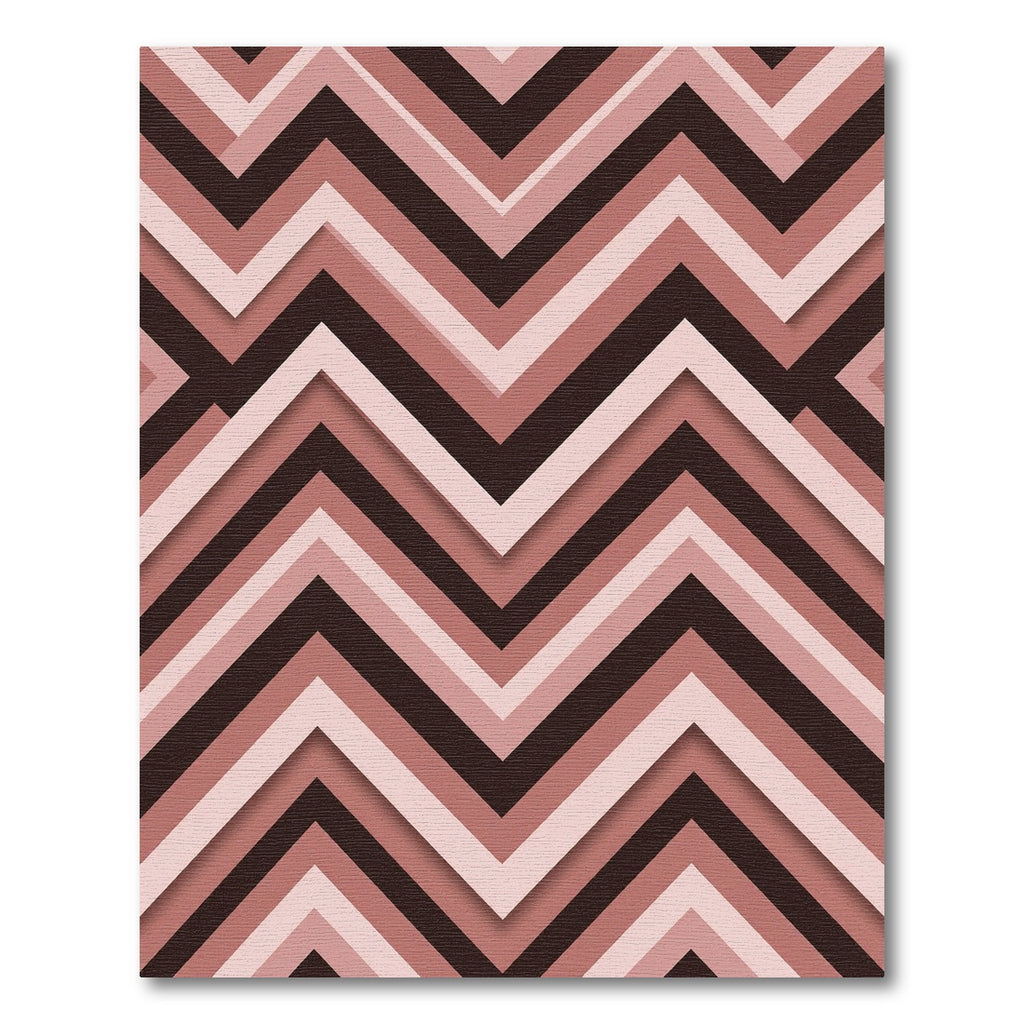Shaded Rose Gradient Chevron Rug
