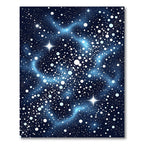 Ethereal Cosmic Deep Blue Starry Night Rug