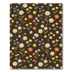 Brown Woodland Meadow Floral Bouquet Rug