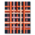 Orange Pink Geometric Intersecting Lines Rug