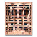 Woven Bamboo Lattice Dark Blue Area Rug