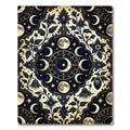 Celestial Lunar Moon Flower Medallion Rug