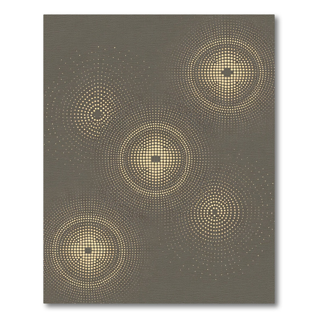 Golden Orbiting Circles Dot Rug