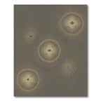 Golden Orbiting Circles Dot Rug