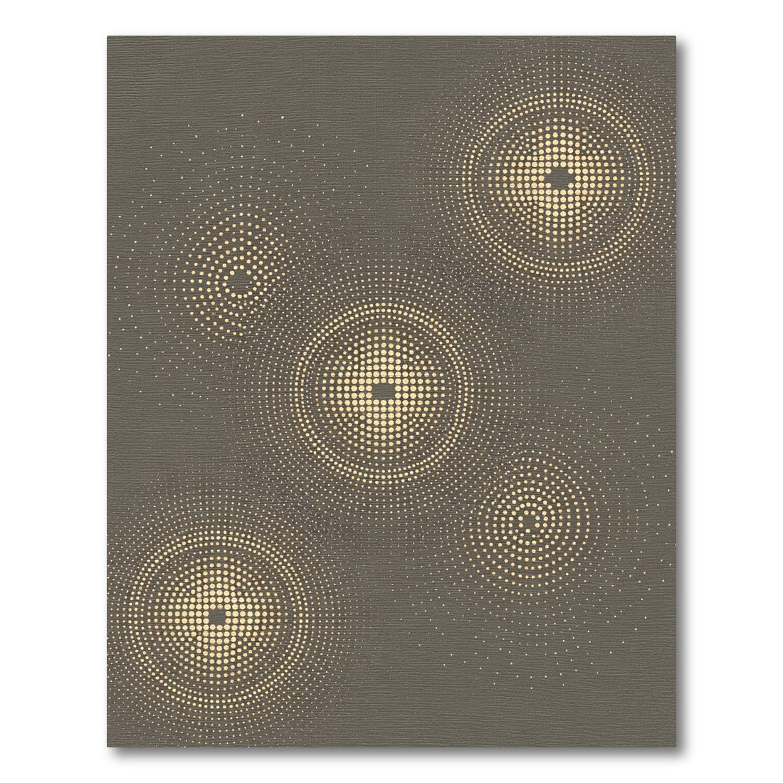 Golden Orbiting Circles Dot Rug