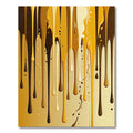 Liquid Gold Dark Chocolate Drip Abstract Rug
