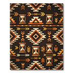 Earthy Geometric Southwest Hourglass Arrow Rug