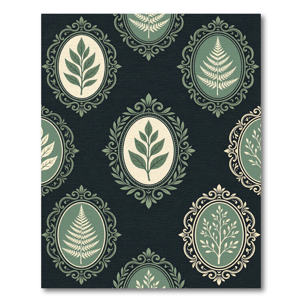 Botanical Sage Frame Gallery Tapestry Rug