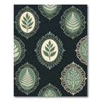 Botanical Sage Frame Gallery Tapestry Rug