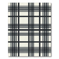 Classic Tartan Checkered Black Ivory Rug