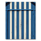 Coastal Blue White Wood Plank Rug