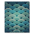 Ocean Wave Teal Arch Rug