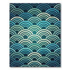 Ocean Wave Teal Arch Rug
