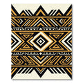 Bold Tribal Geometric Ochre Rug