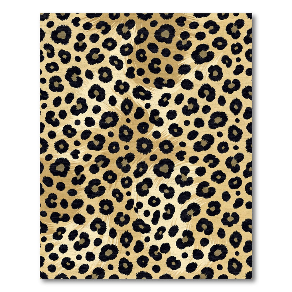 Classic Gold and Black Leopard Spot Rug
