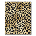Classic Gold and Black Leopard Spot Rug