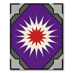 Radiant Purple Sunburst Medallion Rug