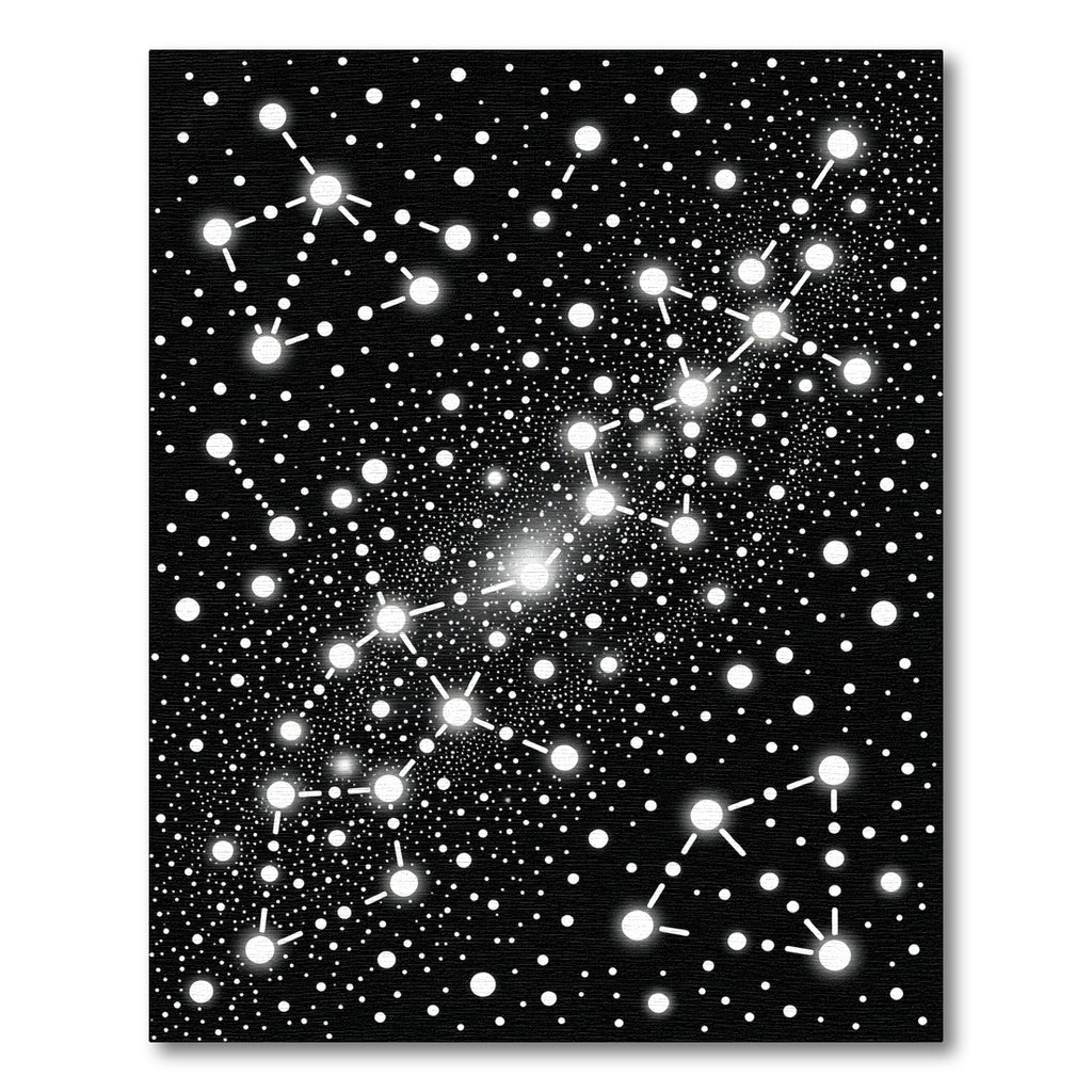 Cosmic White Star Cluster Night Rug