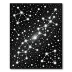 Cosmic White Star Cluster Night Rug
