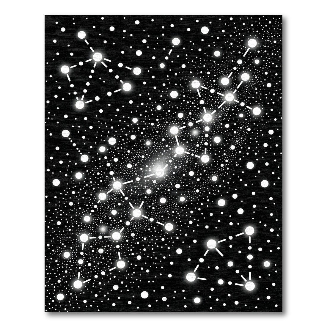 Cosmic White Star Cluster Night Rug
