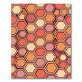 Warm Tone Hexagonal Geometric Abstraction Rug