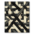 Monochrome Woven Wood Texture Rug