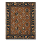 Ornate Paisley Floral Turtle Border Rug